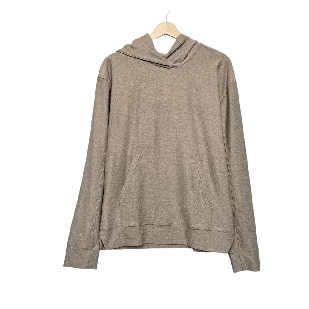 Outdoor Voices CloudKnit Hoodie Tan Heather Size XS Mens Activewear Pullover